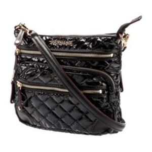 MZ Wallace Black Lacquer Crossbody Bag - Used Once